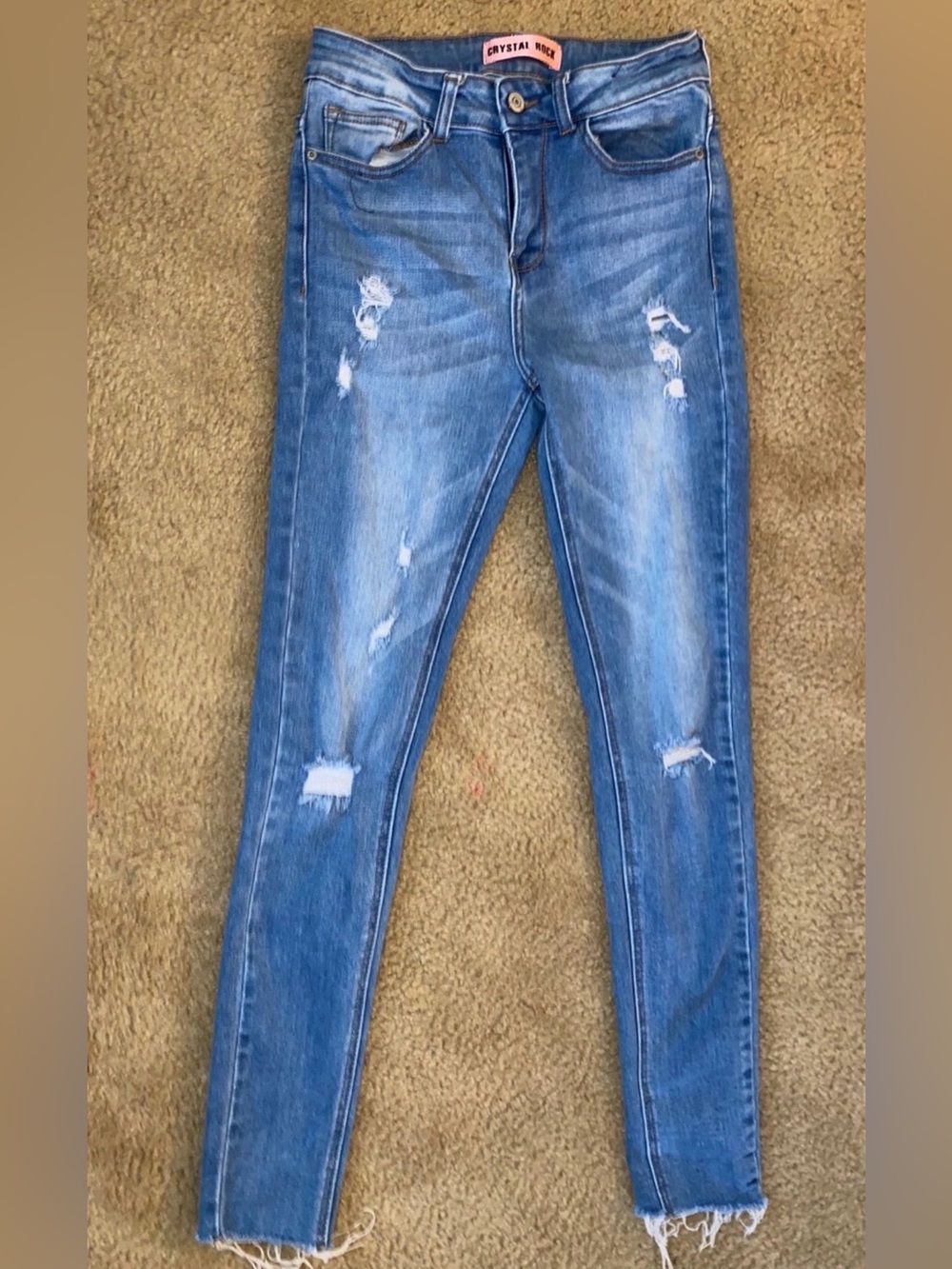 Junior Crystal Rock Skinny Jeans